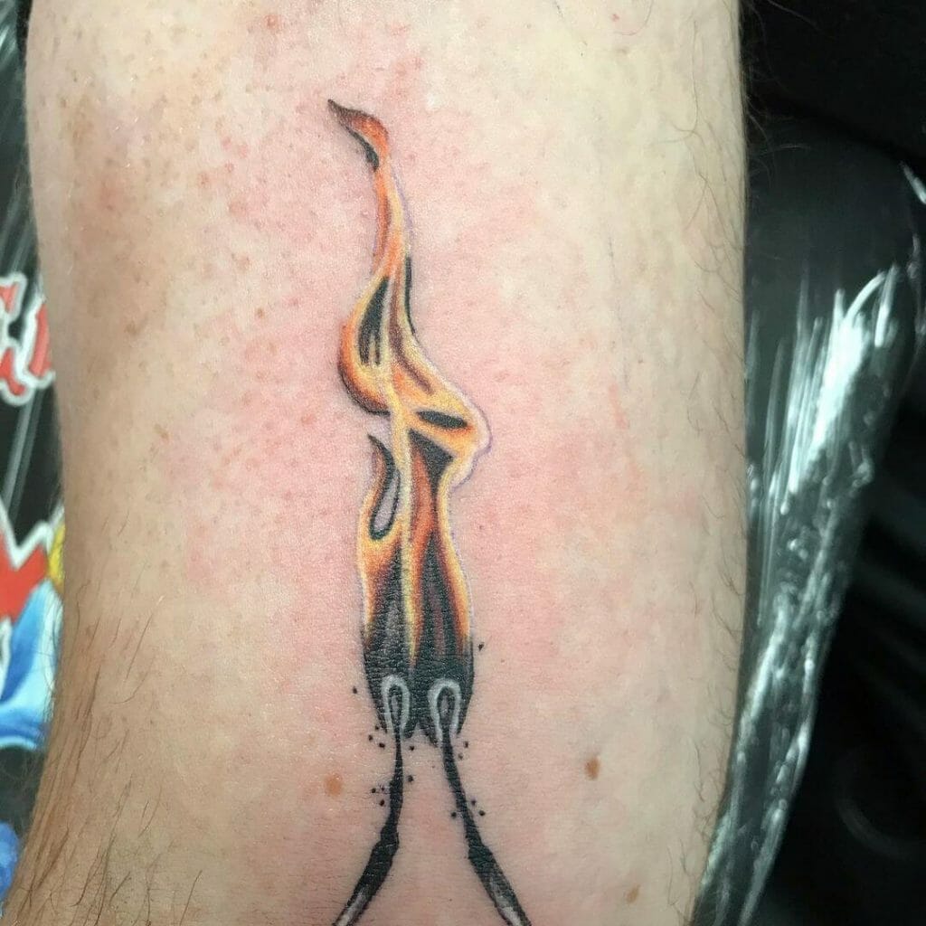 Twin Flame Tattoo With Matchsticks