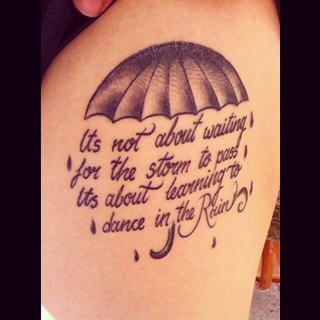 Umbrella Quote Tattoo