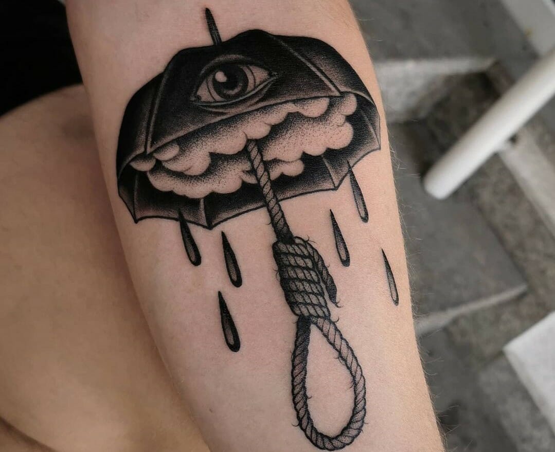 tiny tattoos  regiusink a broken umbrella for J