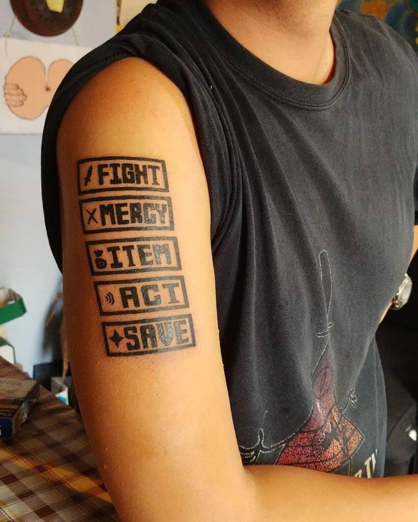 Undertale Tattoo With Controls