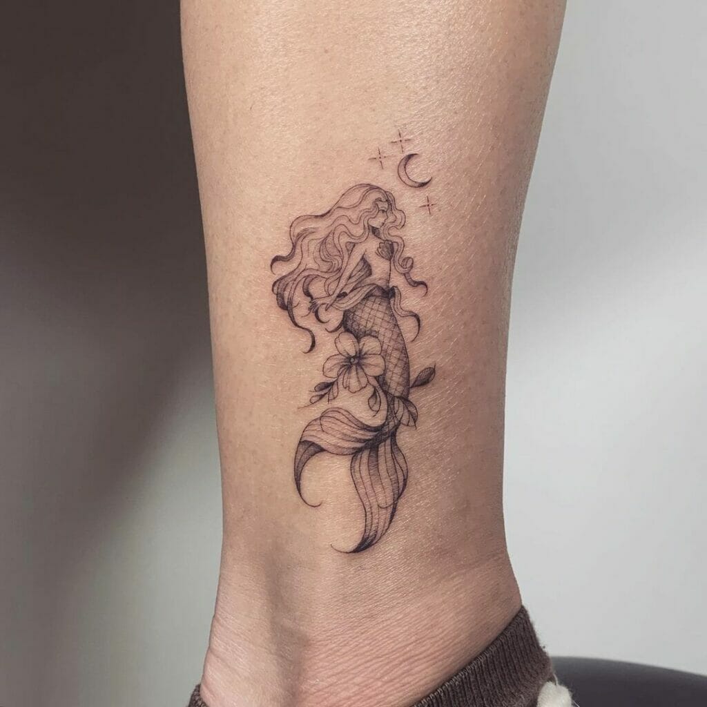 Underwater Mythical Mermaid Tattoo