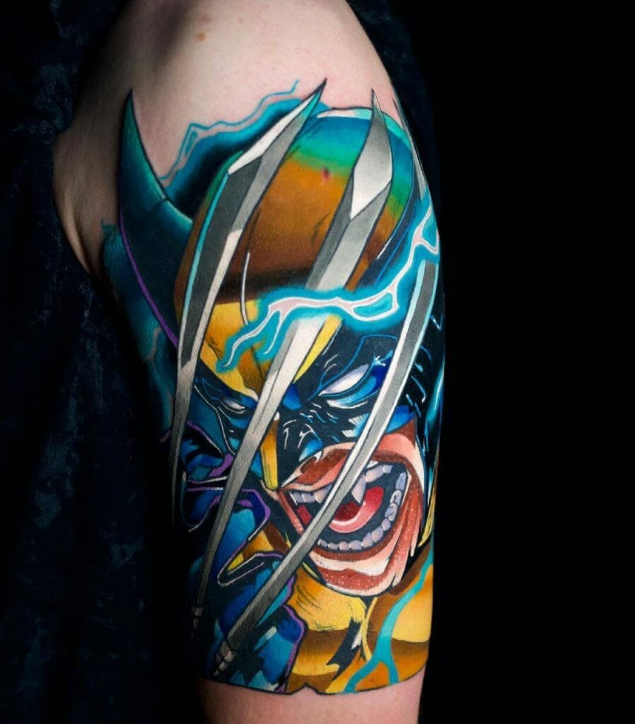 Unique Wolverine Arm Tattoo