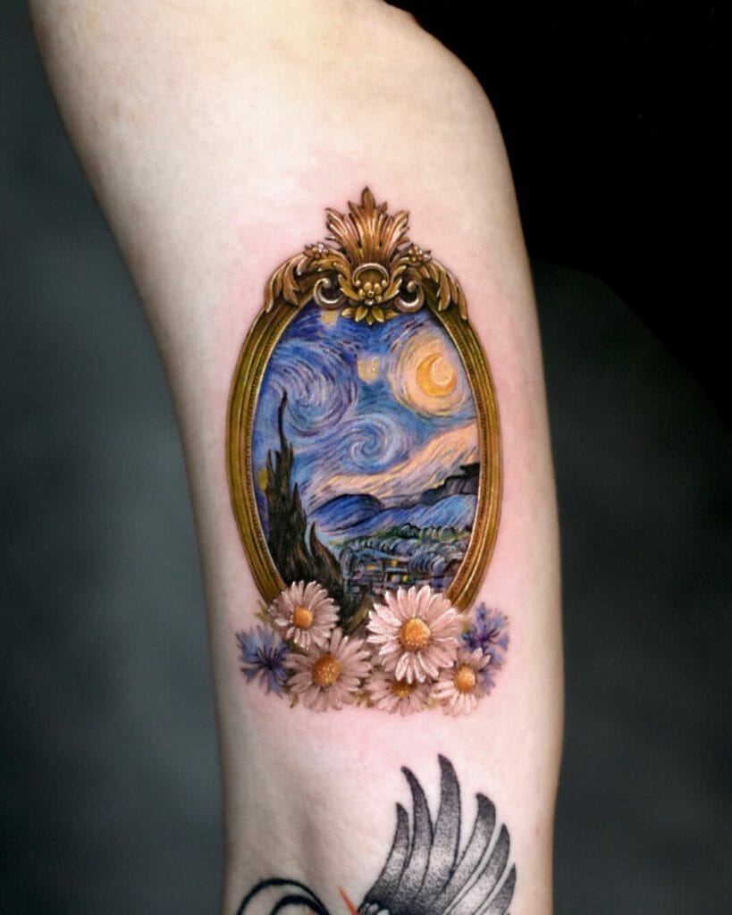 Van Gogh Framed Tattoo