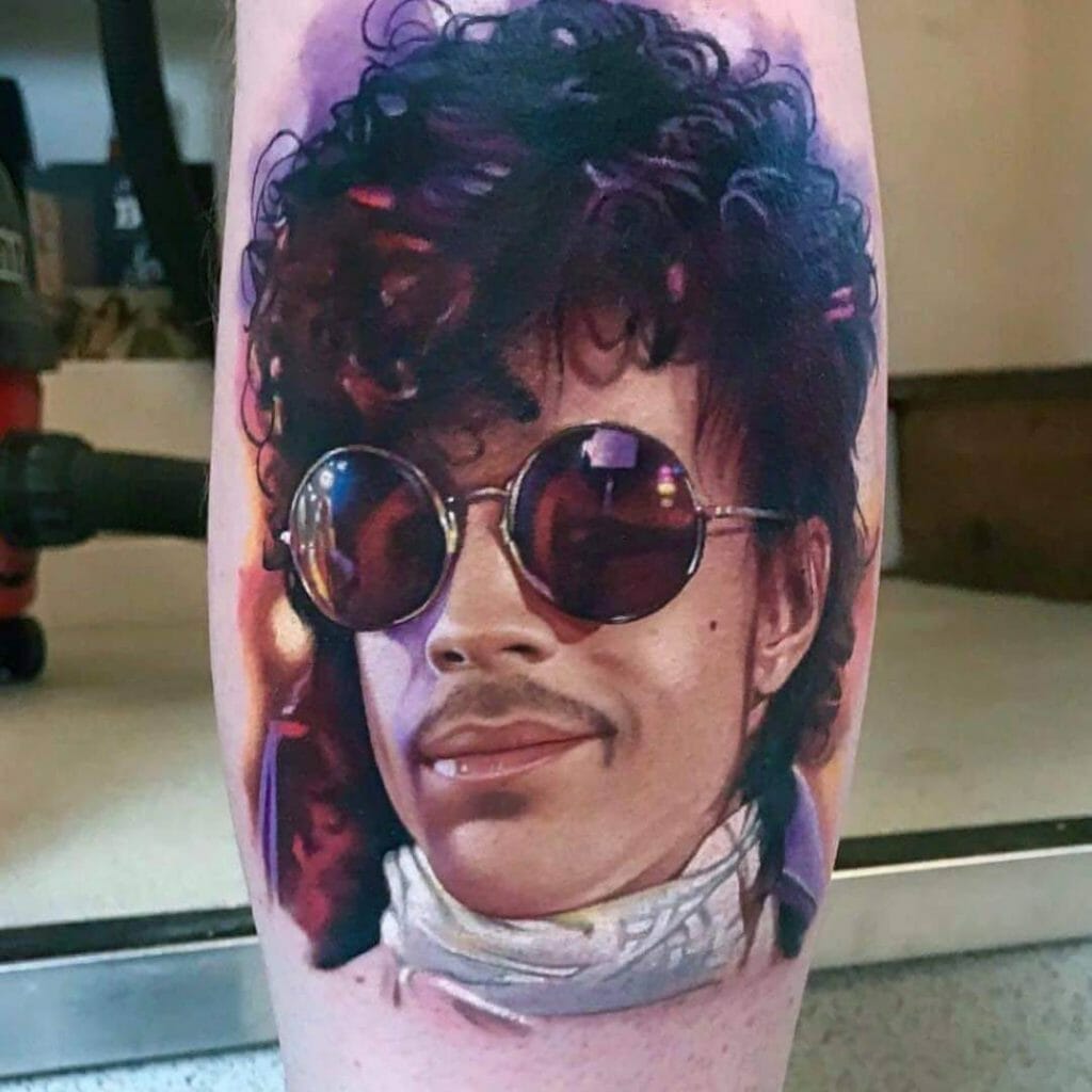 Vibrant And Colourful Prince Tattoos Of The Famous Musician