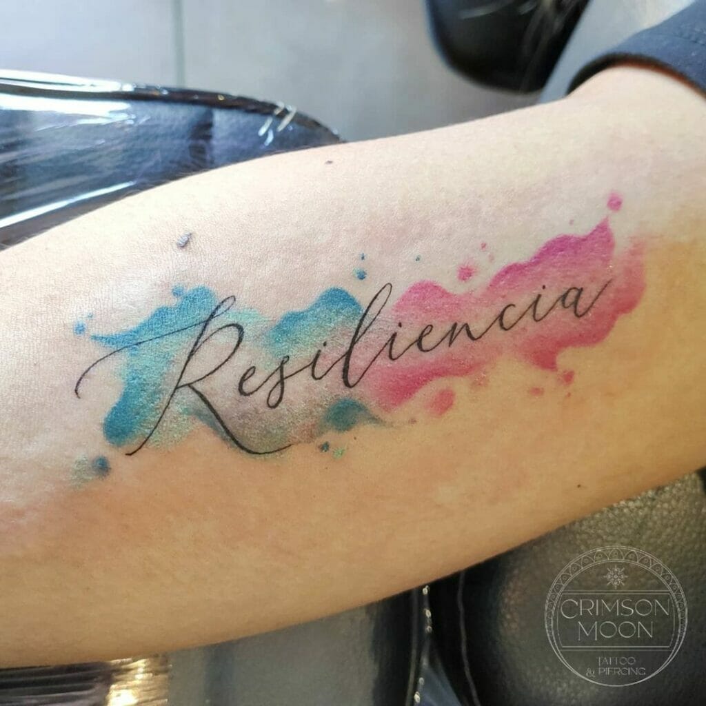 Vibrantly Colourful 'Resilience' Tattoo Ideas