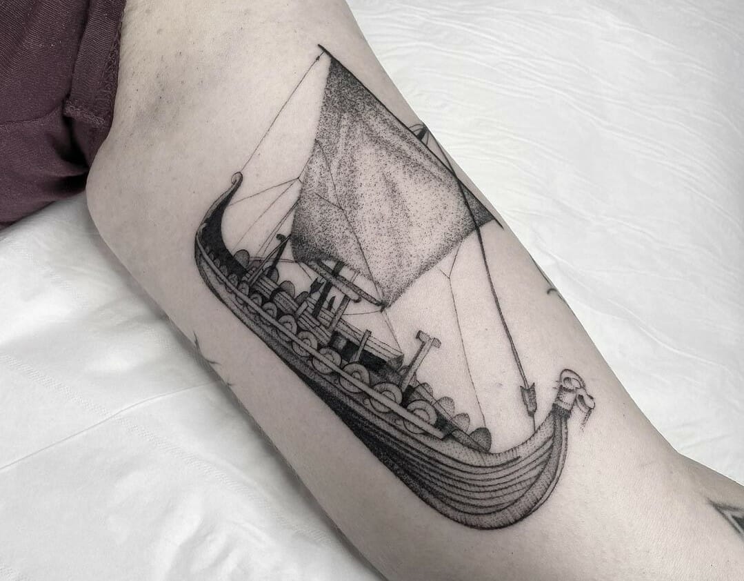 Viking Ship Temporary Tattoo  EasyTatt