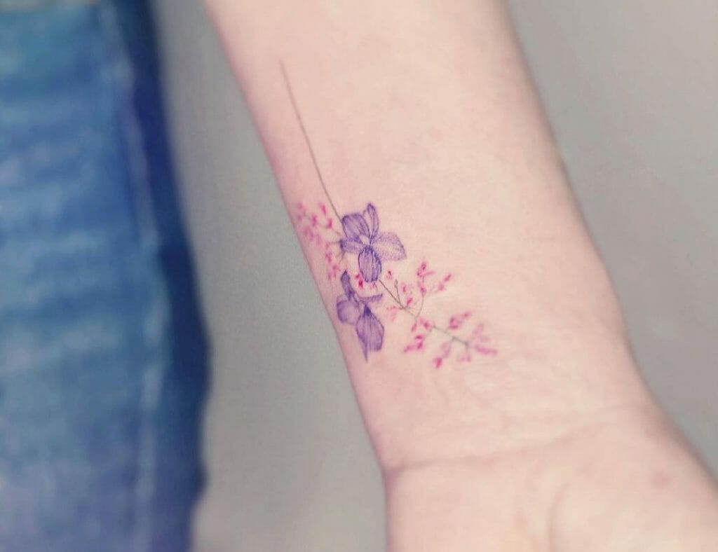 Violet Flower Tattoos