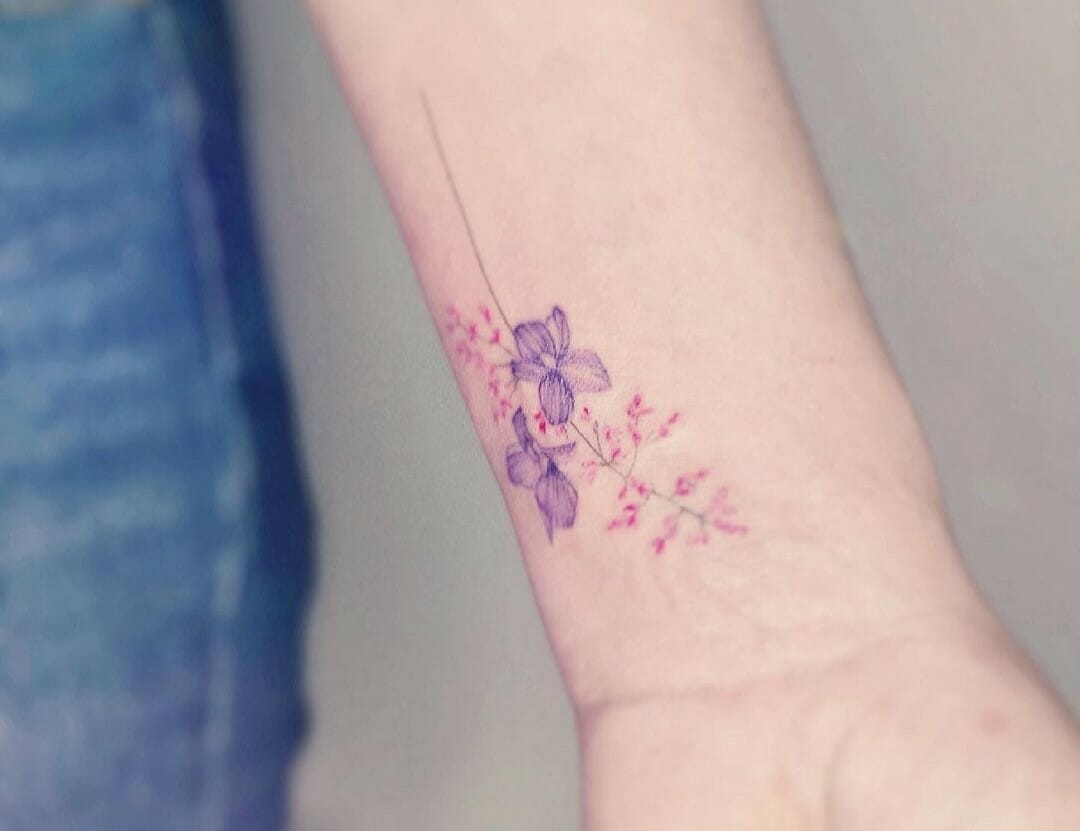 Top more than 78 violet flower tattoo outline latest  thtantai2