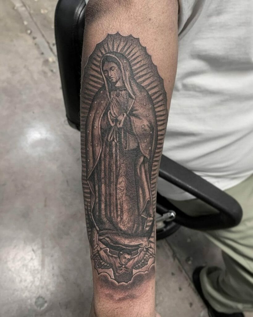 Virgen De Guadalupe Traditional Tattoo