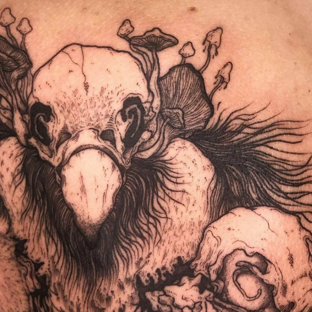 Vulture Skeleton Tattoo