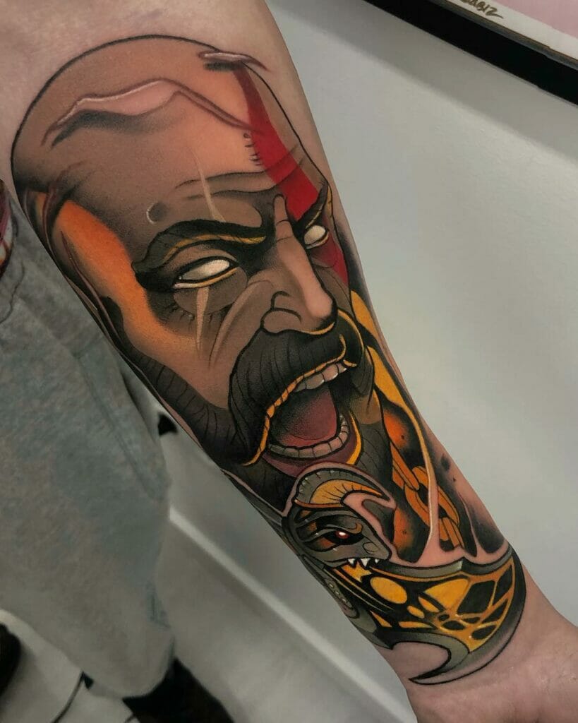 Warrior And His Blades Tattoo