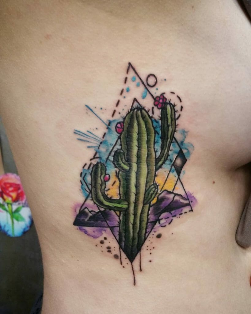 Watercolor Succulent Tattoo