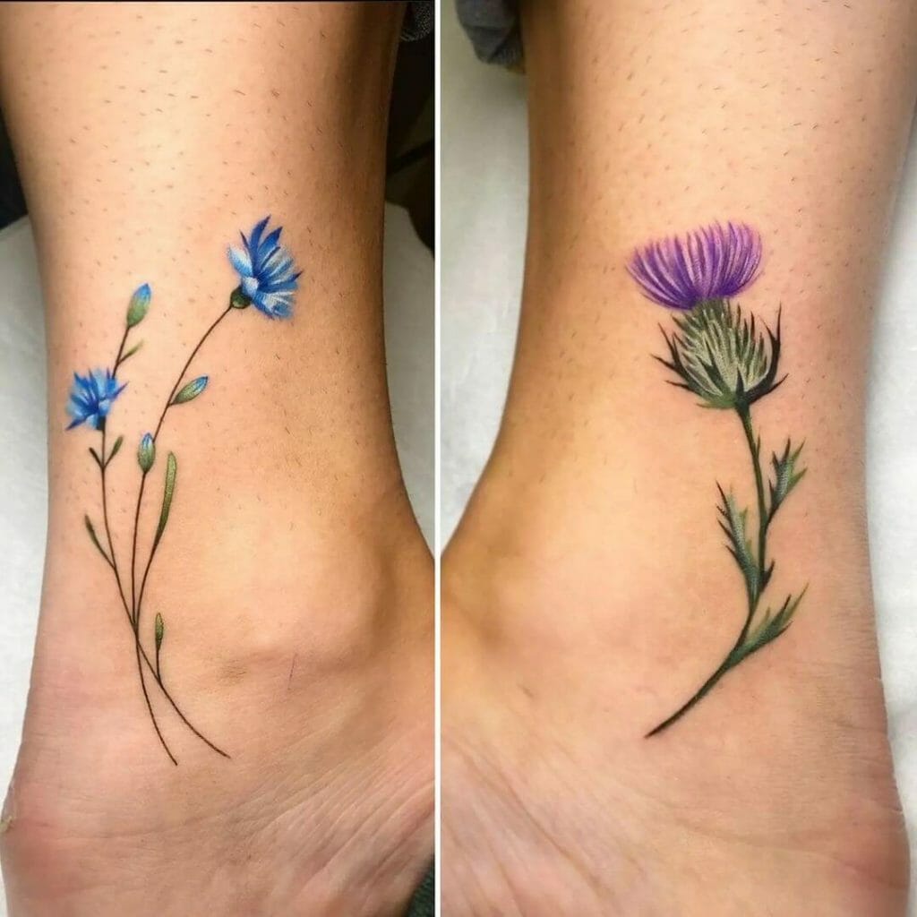 Watercolor Tattoos Of Perennial Flowers