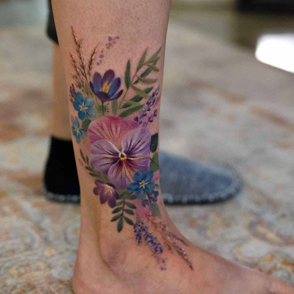 Watercolor Wildflower Tattoo