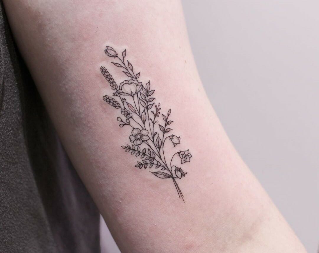 Flower | Wildflower tattoo, Simplistic tattoos, Cute tattoos | Wildflower  tattoo, Simplistic tattoos, Cute tattoos