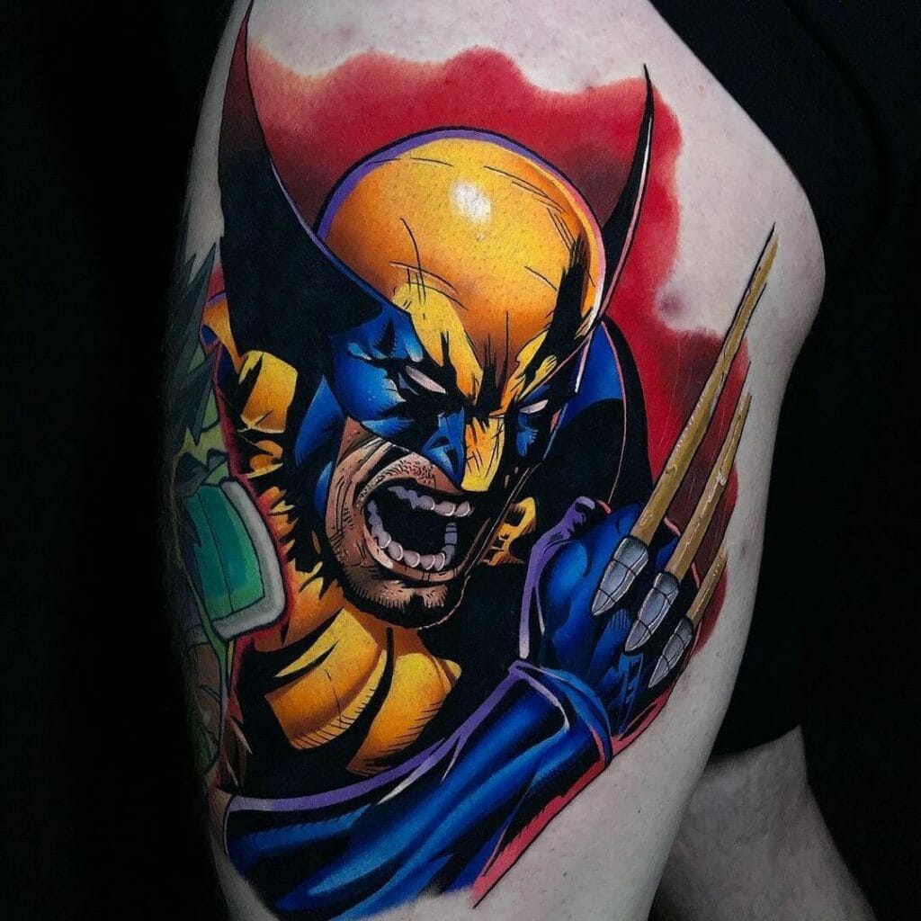 Wolverine Tattoo Featuring The Iconic Yellow Costume