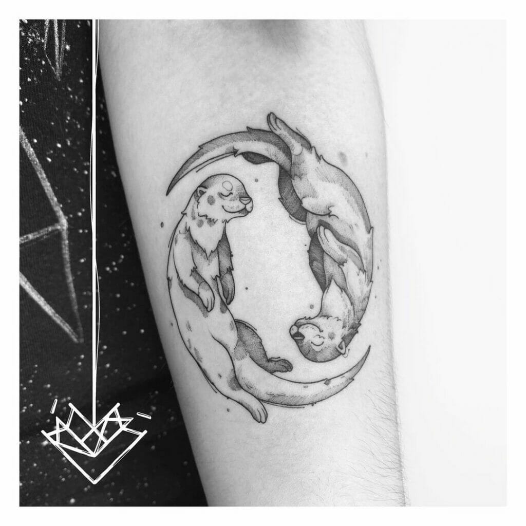 Yin Yang Sea Otter Tattoo Design