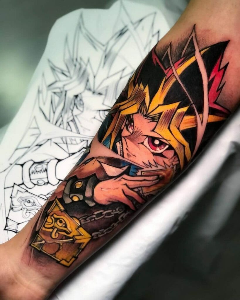 YuGiOh Sleeve Tattoo
