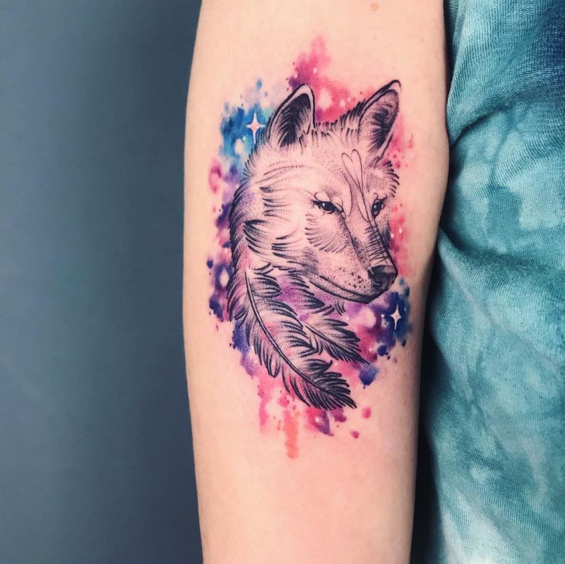 Baby Wolf Tattoo