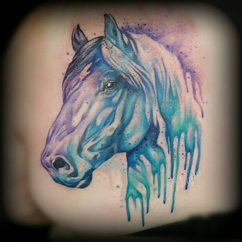 A Fine Example of Freehand Horse Tattoos