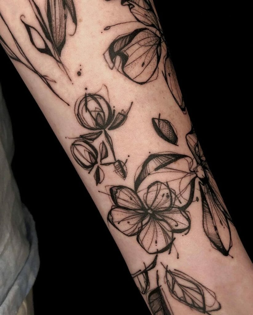 A Flower Doodle Tattoo Design