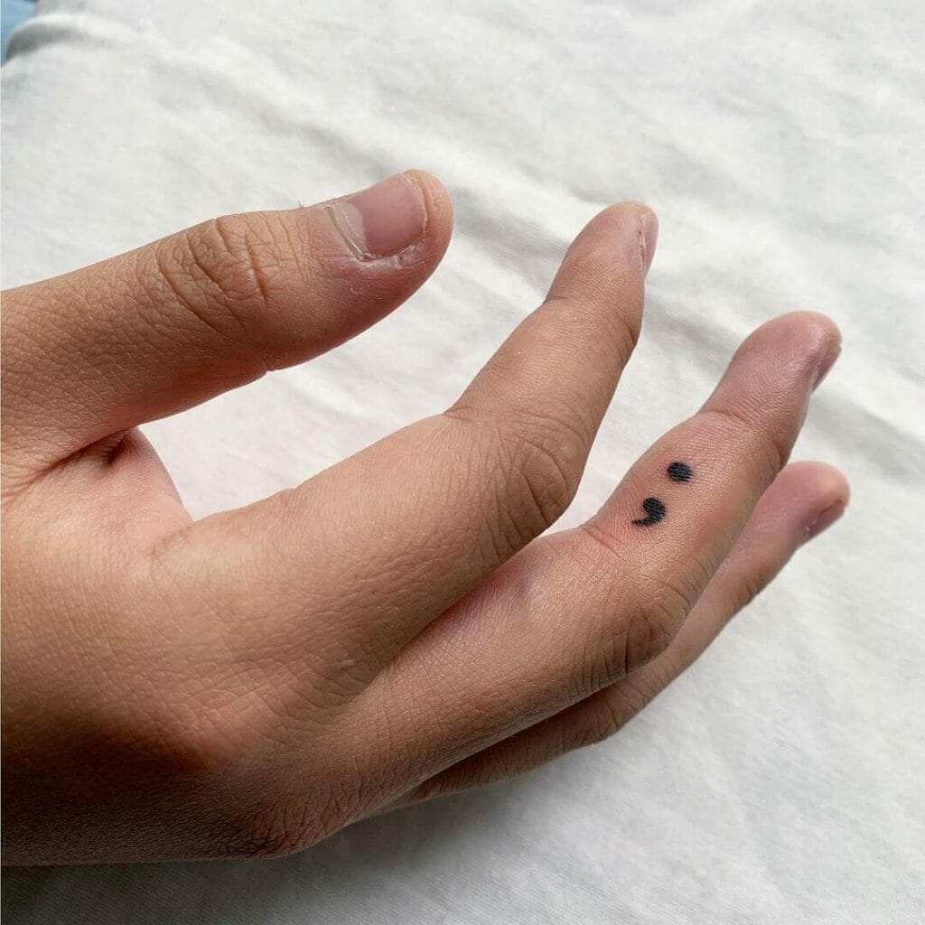 A Semicolon Tattoo