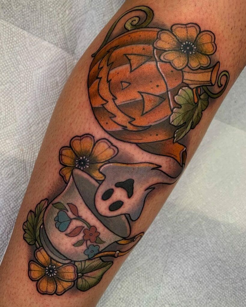 A Tea Party Pumpkin Tattoos