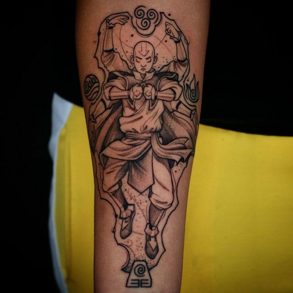 Aang From 'Avatar: The Last Airbender' Tattoo