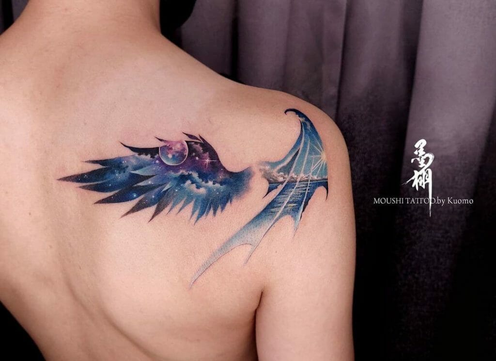 Abstract Wings Tattoo Design
