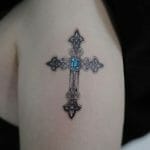 American Traditional Cross Tattoo