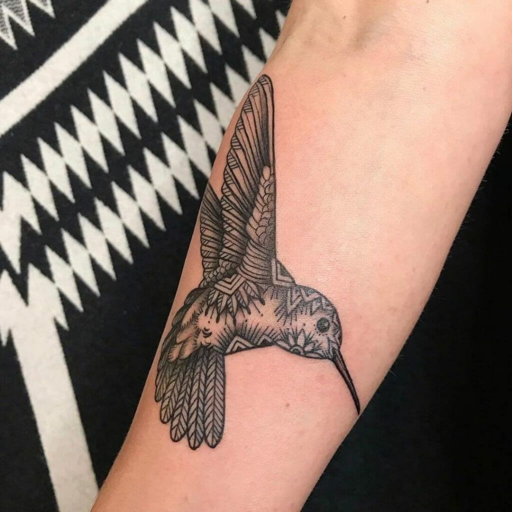 An Example of Tribal Hummingbird Tattoos