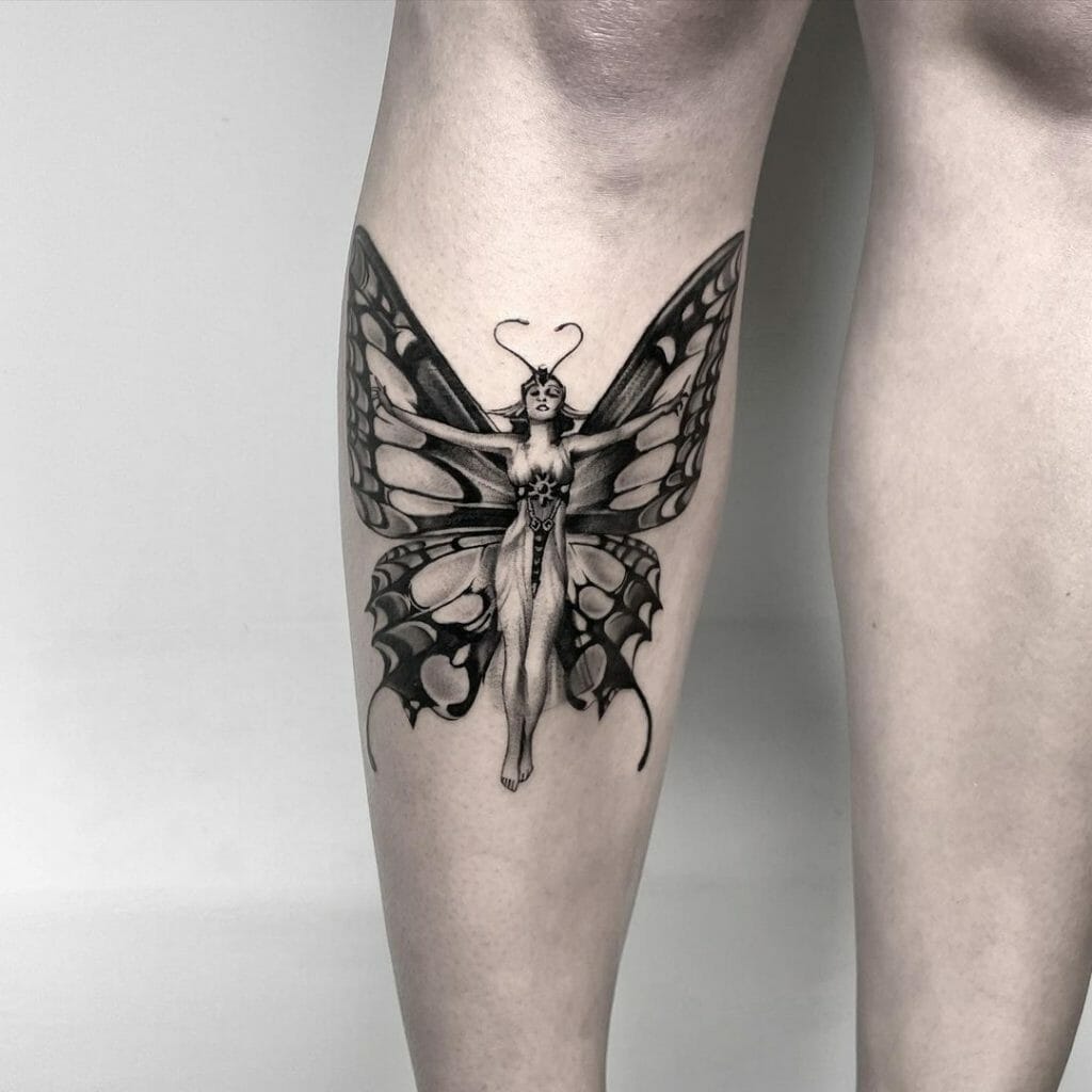 Angel Butterfly Wing Tattoo