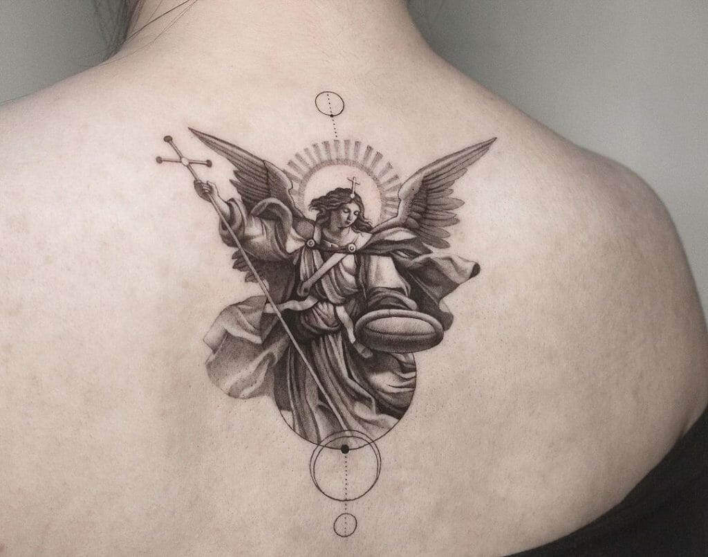 Arcangel Neck Tattoo