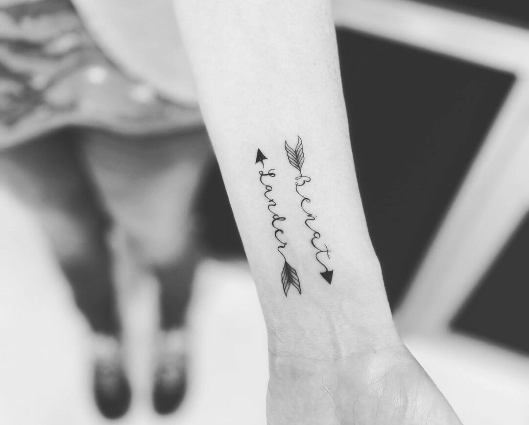 Cute Small Arrow Tattoo Design for Women