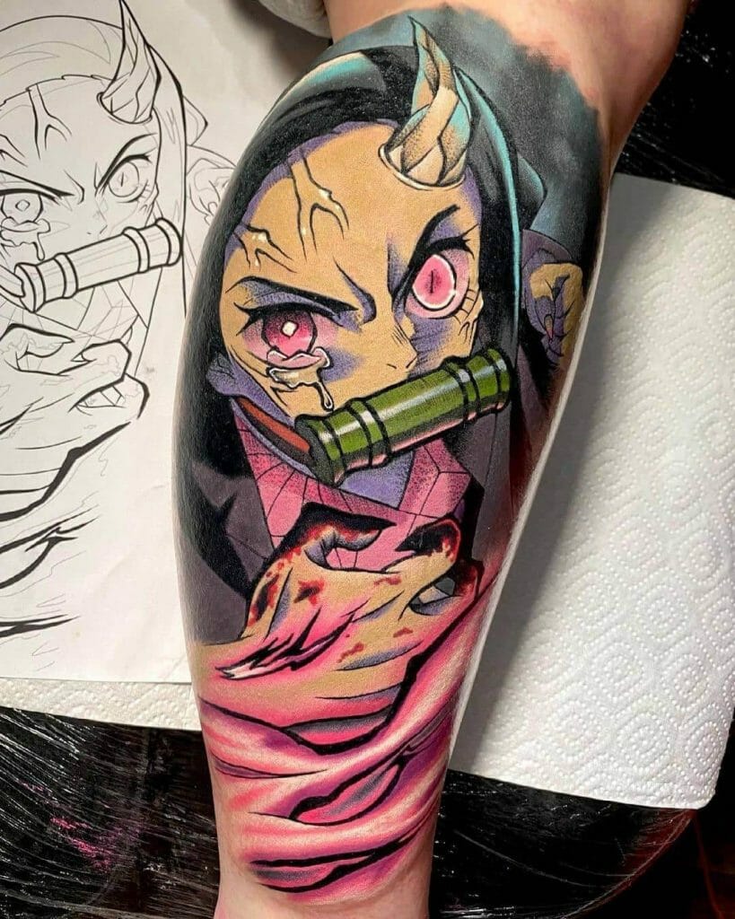 Artistic Demon Slayer Tattoo