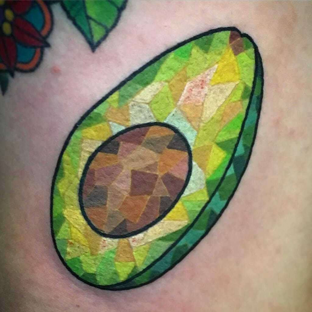 Avocado Mosaic Tattoo