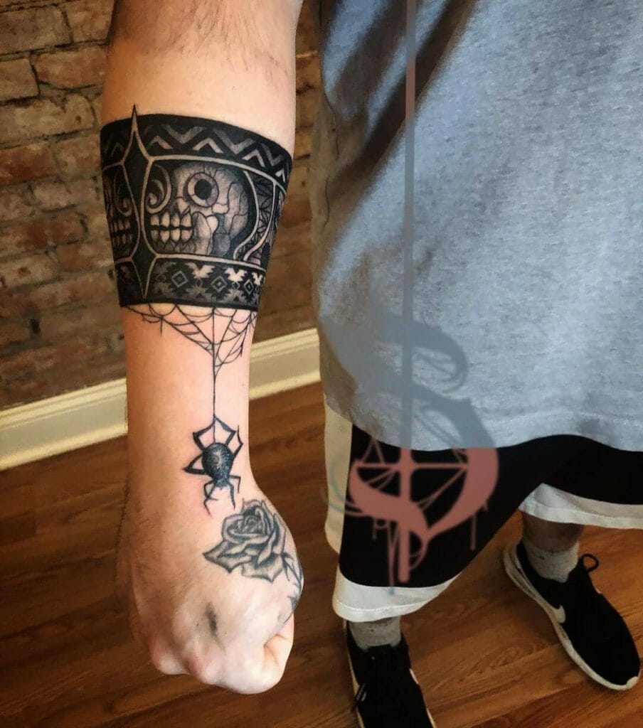 Aztec Band Tattoo Designs With Tribal Deities