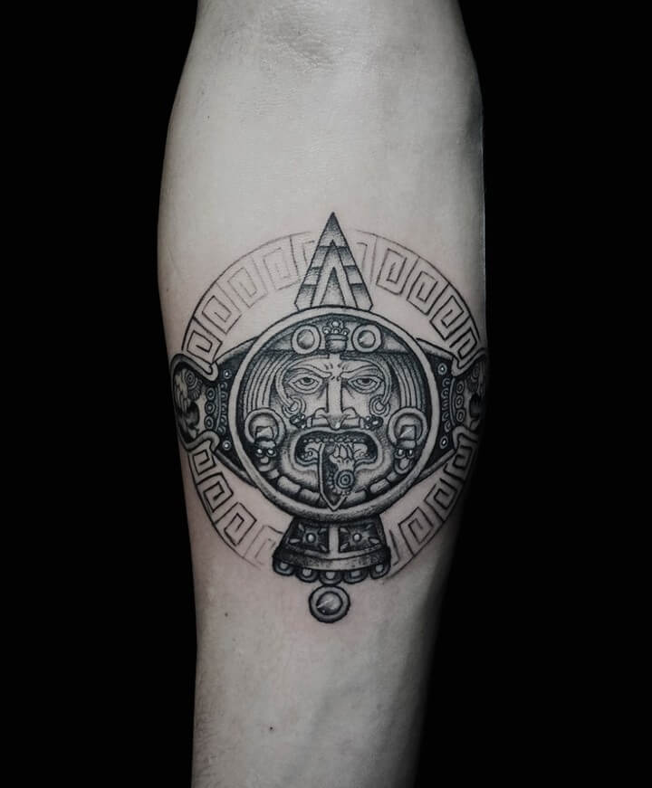 Aztec Calendar Art Armband Tattoo