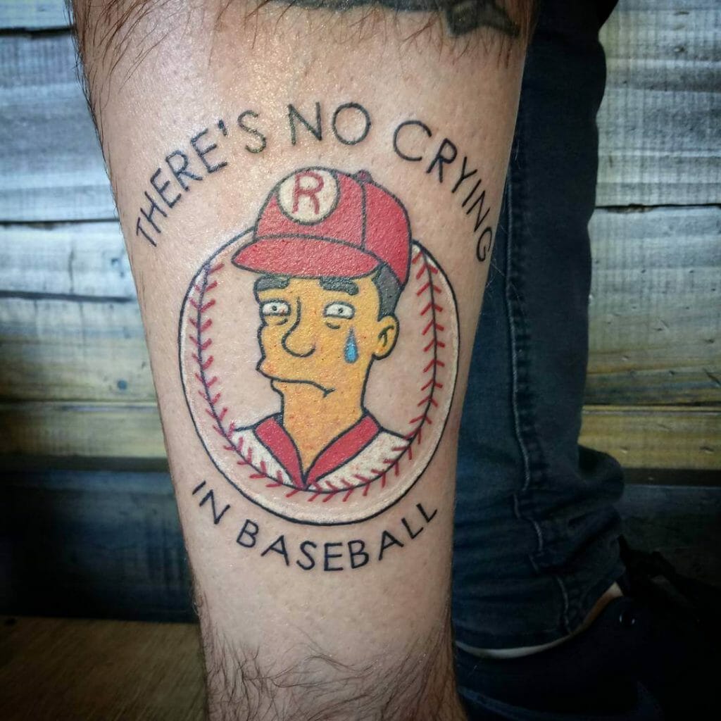 Baseball Tattoos Featuring Popular Culture