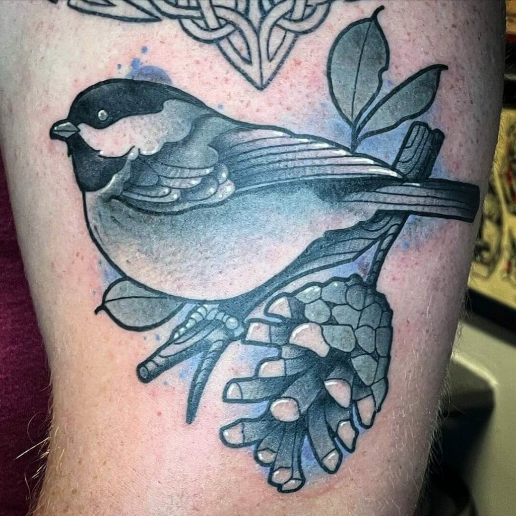 Black-Capped Chickadee tattoo 