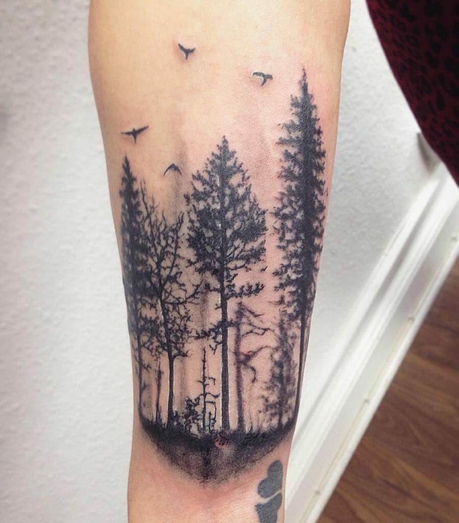 Black Forest Tattoo Silhouette