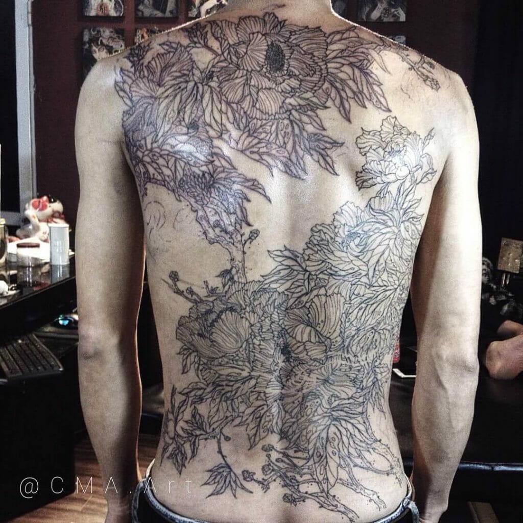 Blossoming Flowers Body Tattoo