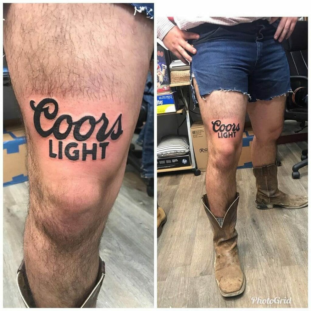 Bold Coors Light Tattoo