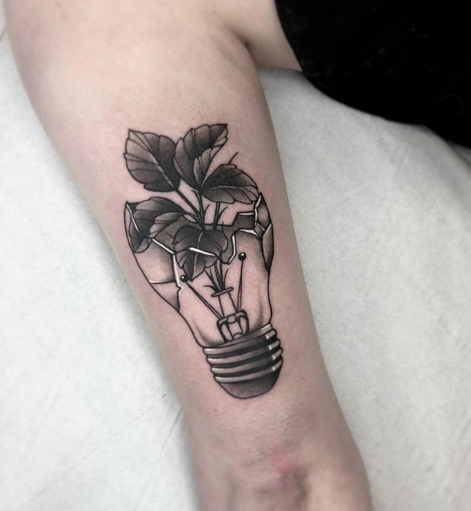 Broken Lightbulb Tattoo