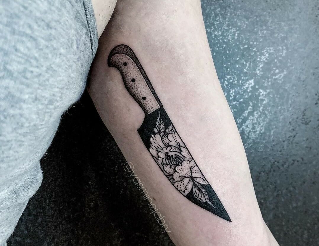 21+ Butcher Knife Tattoo