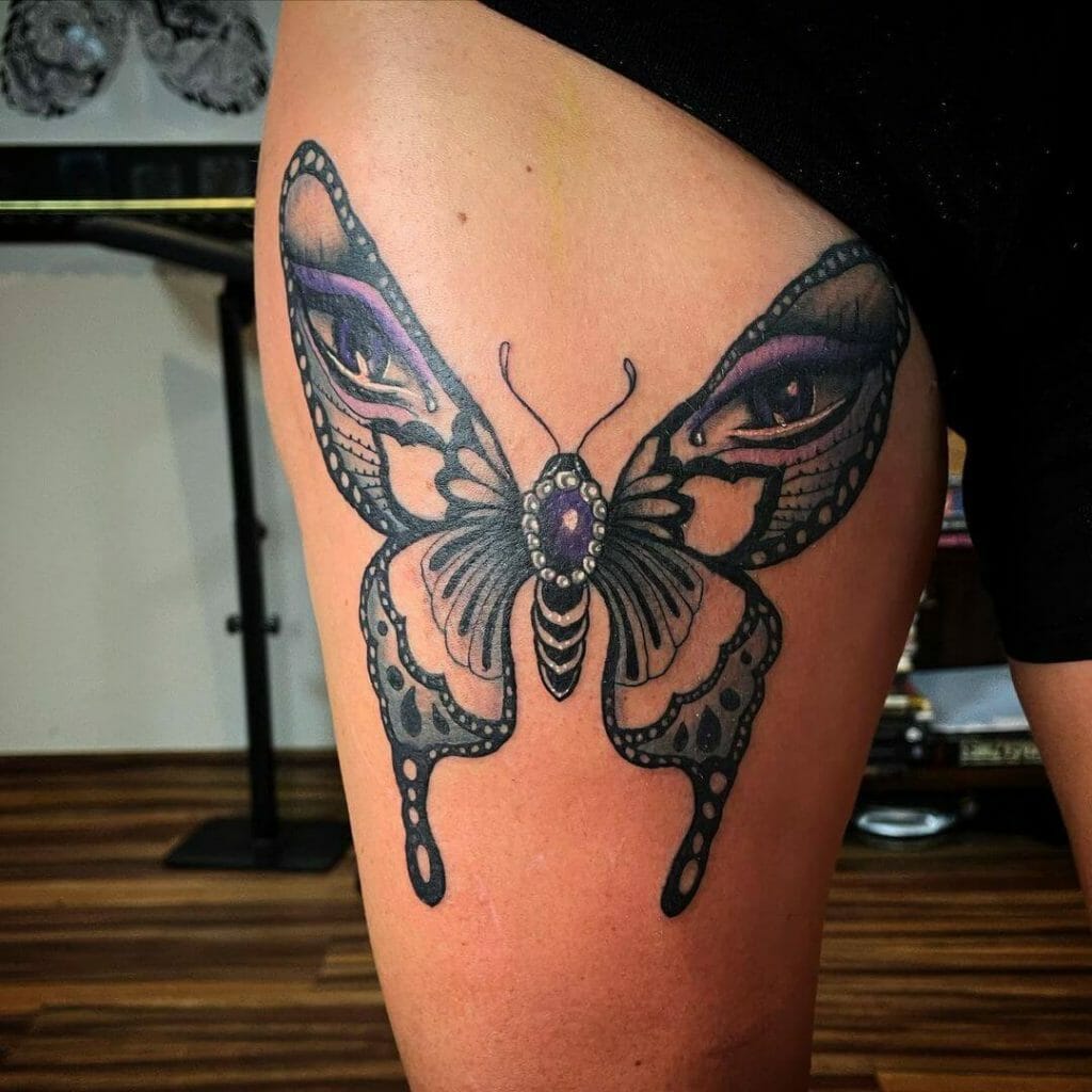 Butterfly With Eye Tattoo