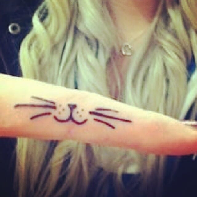 Cat Whisker Finger Tattoo