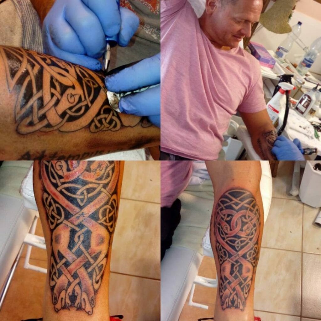 Celtic Viking Snake Pattern Tattoo