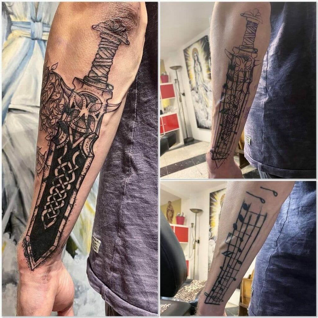 Celtic Warrior Sword Symbols Tattoo