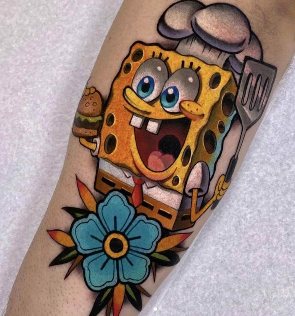 Chef Spongebob Tattoo